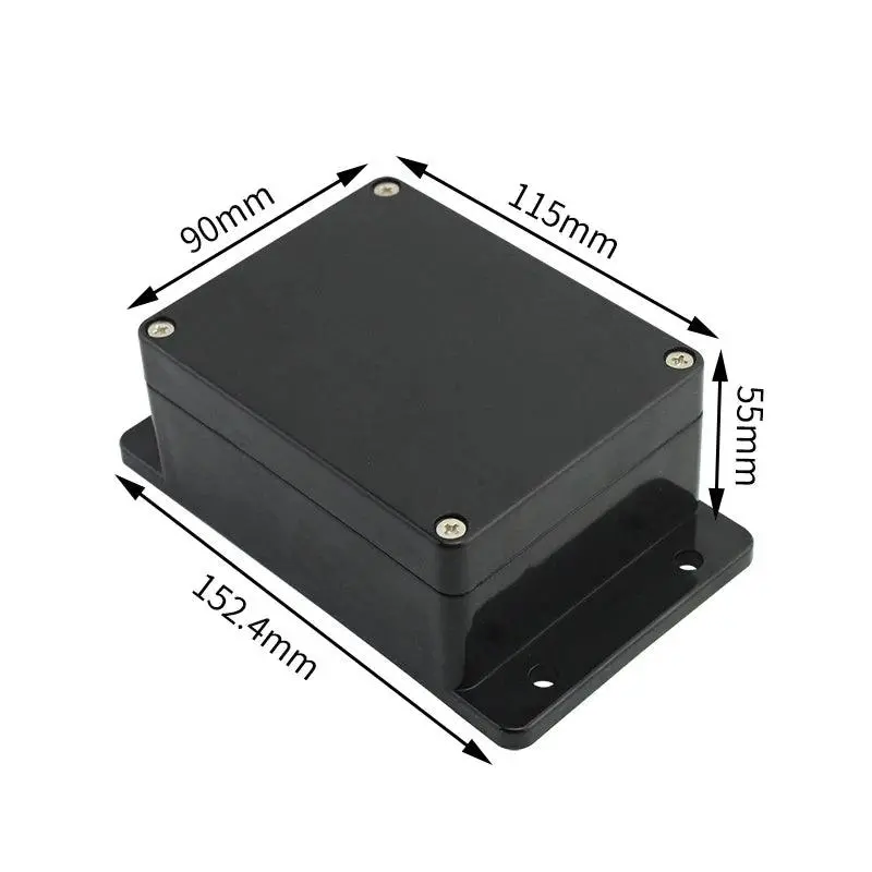 Black Box Outdoor Waterproof Case Plastic Box Electronic Project Case Instrument Waterproof Junction Box Housing 13