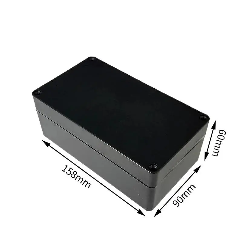 Black Box Outdoor Waterproof Case Plastic Box Electronic Project Case Instrument Waterproof Junction Box Housing 15