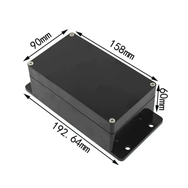 Black Box Outdoor Waterproof Case Plastic Box Electronic Project Case Instrument Waterproof Junction Box Housing 16
