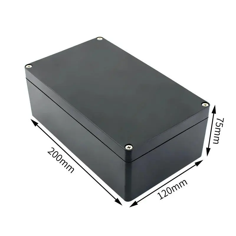 Black Box Outdoor Waterproof Case Plastic Box Electronic Project Case Instrument Waterproof Junction Box Housing 17