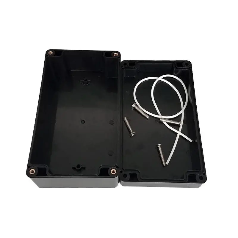 Black Box Outdoor Waterproof Case Plastic Box Electronic Project Case Instrument Waterproof Junction Box Housing 2