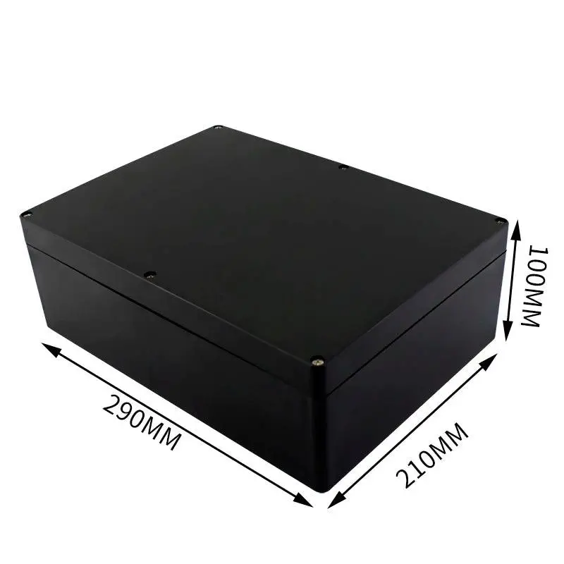 Black Box Outdoor Waterproof Case Plastic Box Electronic Project Case Instrument Waterproof Junction Box Housing 14