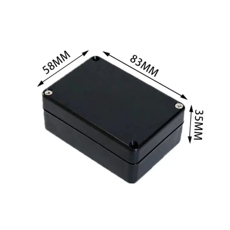 Black Box Outdoor Waterproof Case Plastic Box Electronic Project Case Instrument Waterproof Junction Box Housing 16
