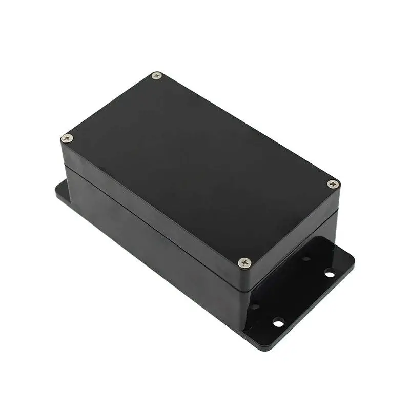 Black Box Outdoor Waterproof Case Plastic Box Electronic Project Case Instrument Waterproof Junction Box Housing 4