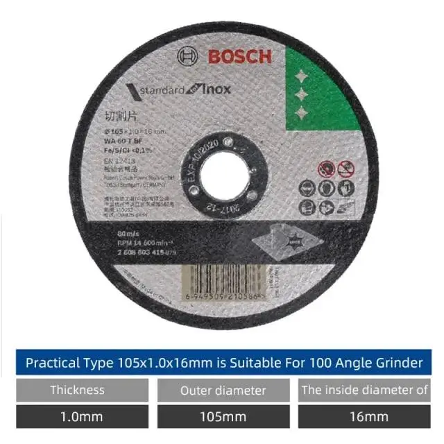 Bosch- Metal Cutting Blades For 100Mm Angle Grinder Metal Cutting| 5 To 25Pcs Optional 6