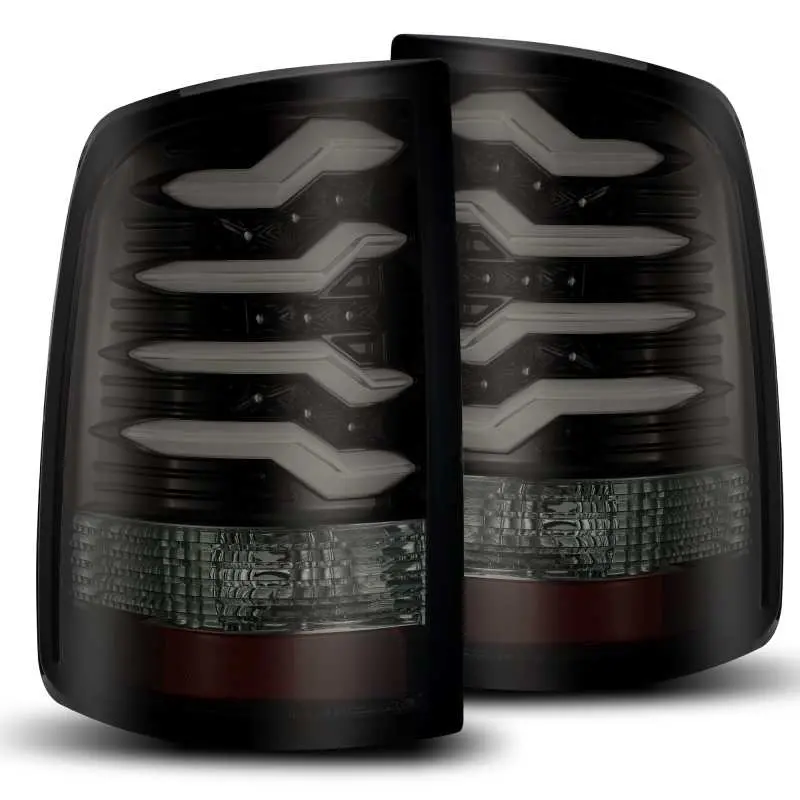 Alpharex 09-18 Dodge Ram 1500 Pro-Series Led Tail Lights Jet Black 1