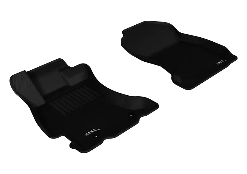 3D Maxpider 2014-2018 Subaru Forester Kagu 1St Row Floormat - Black 1