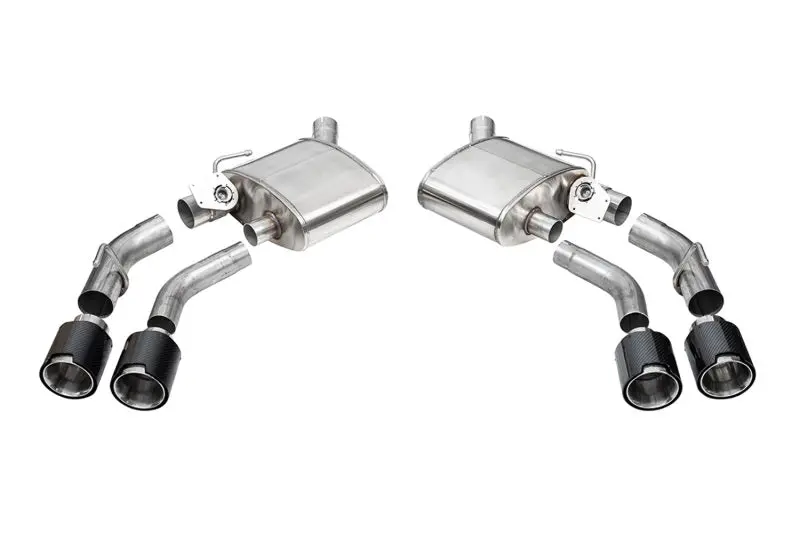 Corsa 2016-2024 Chevrolet Camaro Ss / Zl1 Valved Axle-Back Exhaust W/ Carbon Fiber Quad Tips 1
