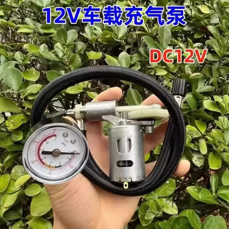 Car Mounted Inflation Pump Movement Car Air Pump Dc12v With Pressure Gauge, Portable Tire Air Pump Dc 1