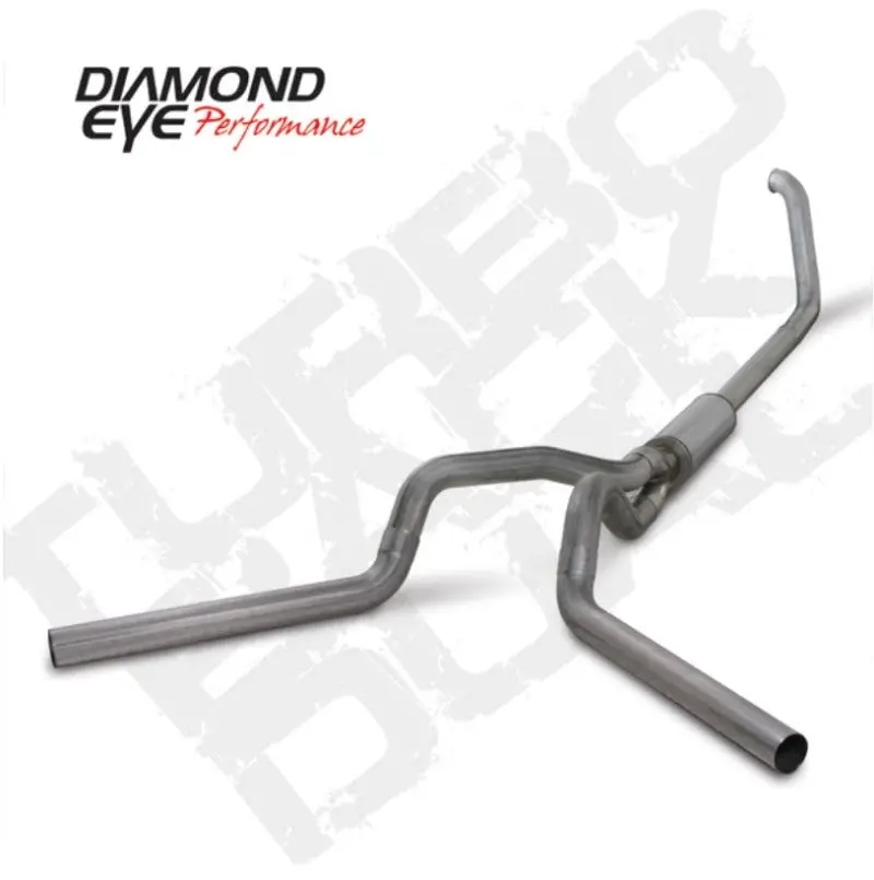 Diamond Eye Kit 4In Turbo Back Dual Ss: 00-03 Ford 7.3L F250/F350 1