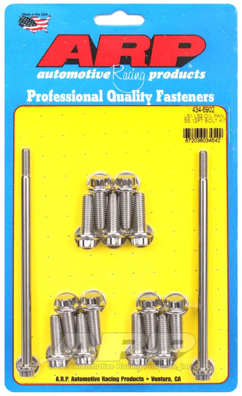Arp Chevy Ls1 Ls2 Stainless Steel 12 Point Oil Pan Bolt Kit 1
