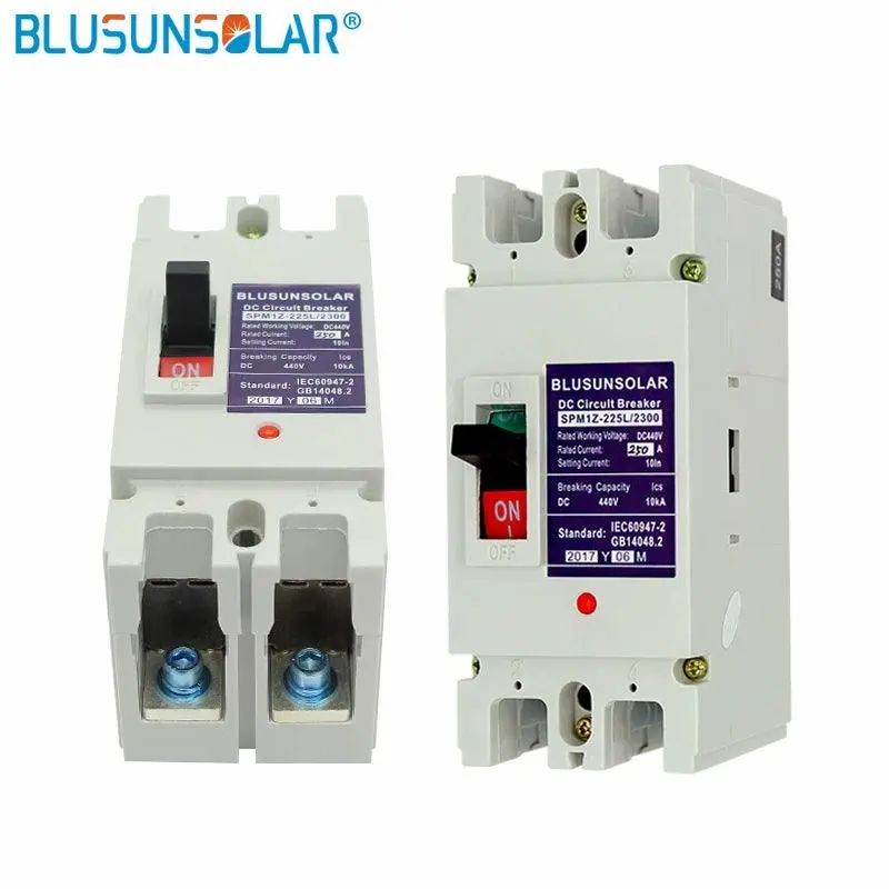 Ce Approved 2 Pcs Lot 2P 63A/160A/200A/250A Dc440v Pv Moulded Case Dc Circuit Breaker 2