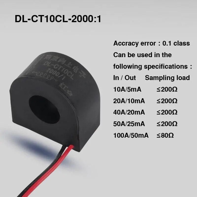 Ce Rohs Micro High Precision Current Transformer Dl-Ct10cl-50A/25Ma 2000/1 100A/50Ma 4