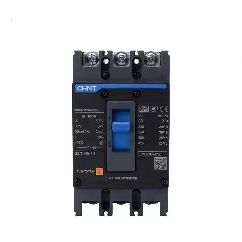 Chint 10A-630A Mccb Nxm Series 3P 4P Molded Case Circuit Breaker Ezc100 Nsx100 Nsx100f  Ezc100f Ezc100h 100A 125A 250A 630A 1