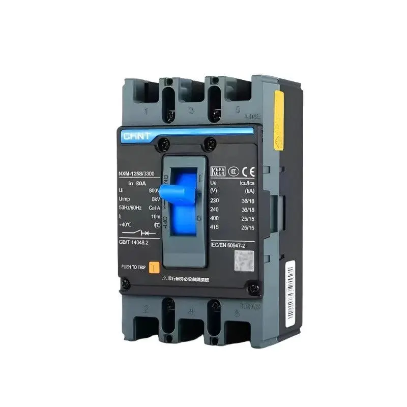 Chint Ce Certification Mccb Nxm Series 3P 4P Molded Case Circuit Breaker Nxm-63S/3300 Nxm-250S/4300 Nxm-630S/3300 10A-630A 1