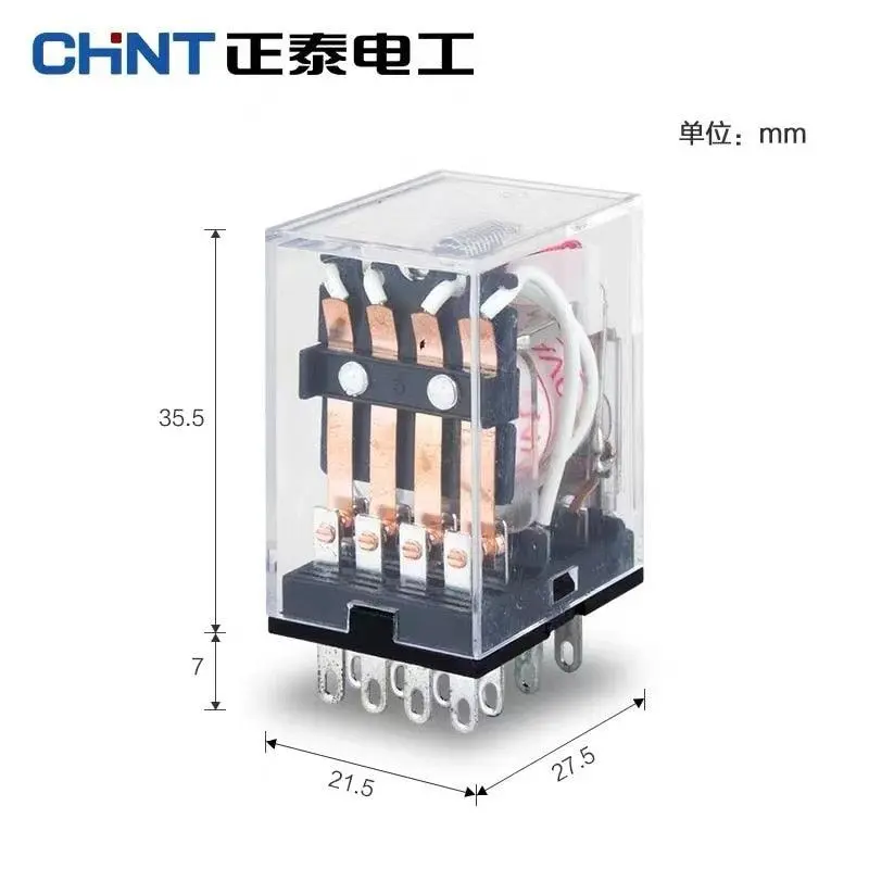 Chint Chnt Jzx-22F(D) 2Z3z4z Dc24v220v With Lamp My2nj Hh52p Mini Relay 2