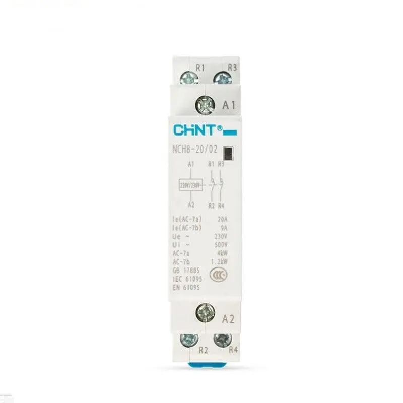 Chint Chnt Nch8-20 Modular Ac Household Contactor 220V 230V Ac 20A  1No 1Nc 2No 2Nc 1