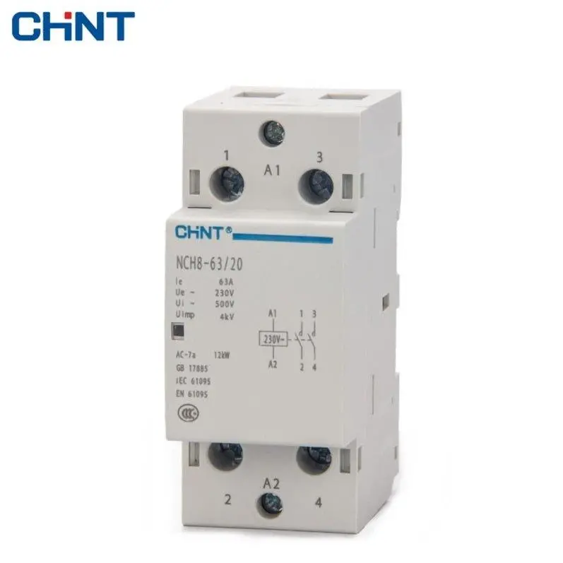 Chint Nch8-63/20 Modular Ac Household Contactor 220V 230V Ac 63A 1No 1Nc 2No 2Nc 1