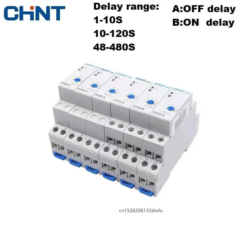 Chint Nte8 Series Time Delay Relay Nte8-A Nte8-B 10S 120S 480S Ac220v Dc24v 4