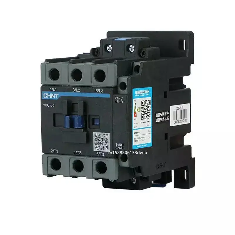 Chint Nxc-65 65A Lc1d Lc1 Ac Contactor Cjx2-6511 No Nc 3-Phase Din Rail Mount 1