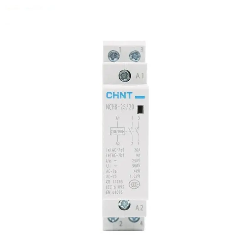 Chnt Chint Nch8-25/20 Modular Ac Household Lighting Contactor 220V 230V Ac 25A 1No 1Nc 2No 2Nc 1