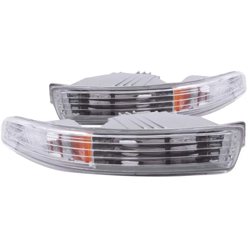 Anzo 1994-1997 Acura Integra Euro Parking Lights Chrome W/ Amber Reflector 1
