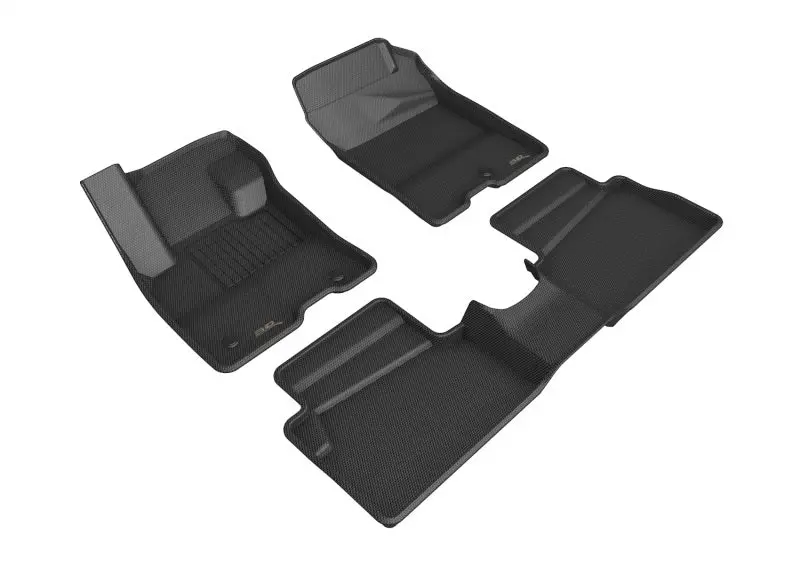 3D Maxpider 2022 Ford Maverick Hybrid  Kagu 1St & 2Nd Row Floormat - Black 1