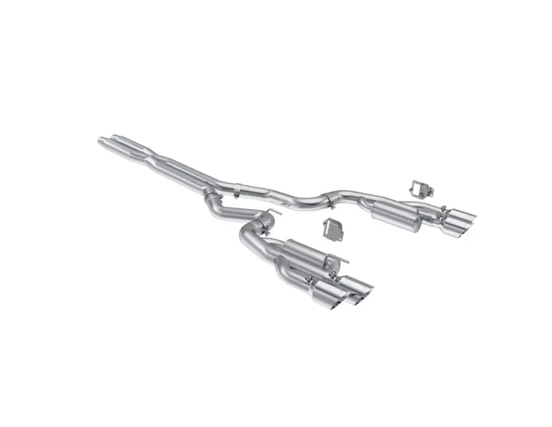 Mbrp 2024+ Ford Mustang 5.0L Alum. Ss 3In Cat-Back Dual Split Exhaust W/ Quad Tips (Valve Delete) 1