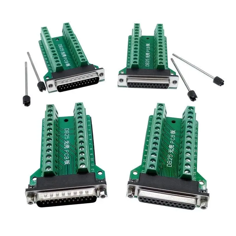 Db25 25Pin Adapter Rs232 Serial Signals Terminal Module Interface Converter To Terminal Db25 Connector Male Female D Sub 1