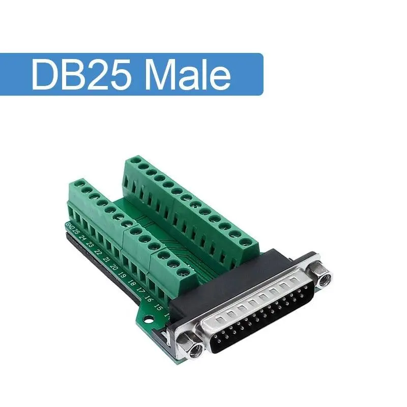 Db25 25Pin Adapter Rs232 Serial Signals Terminal Module Interface Converter To Terminal Db25 Connector Male Female D Sub 3