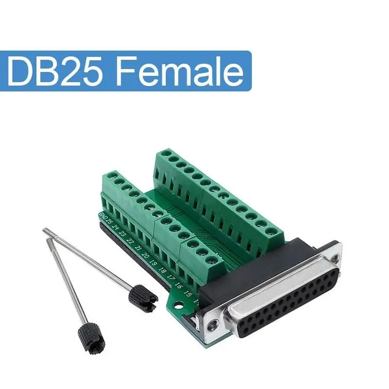 Db25 25Pin Adapter Rs232 Serial Signals Terminal Module Interface Converter To Terminal Db25 Connector Male Female D Sub 3