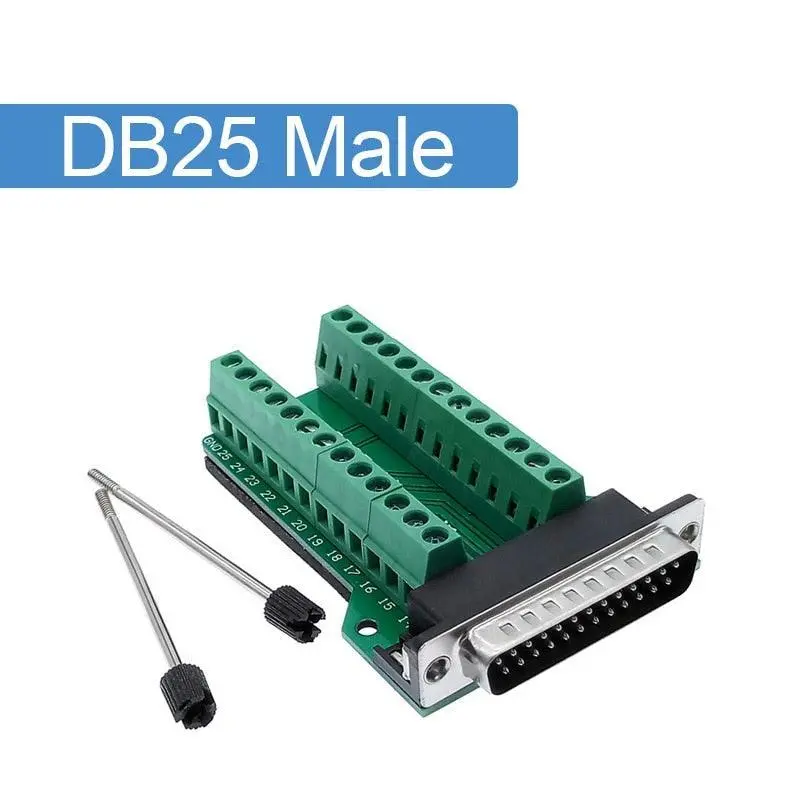 Db25 25Pin Adapter Rs232 Serial Signals Terminal Module Interface Converter To Terminal Db25 Connector Male Female D Sub 4