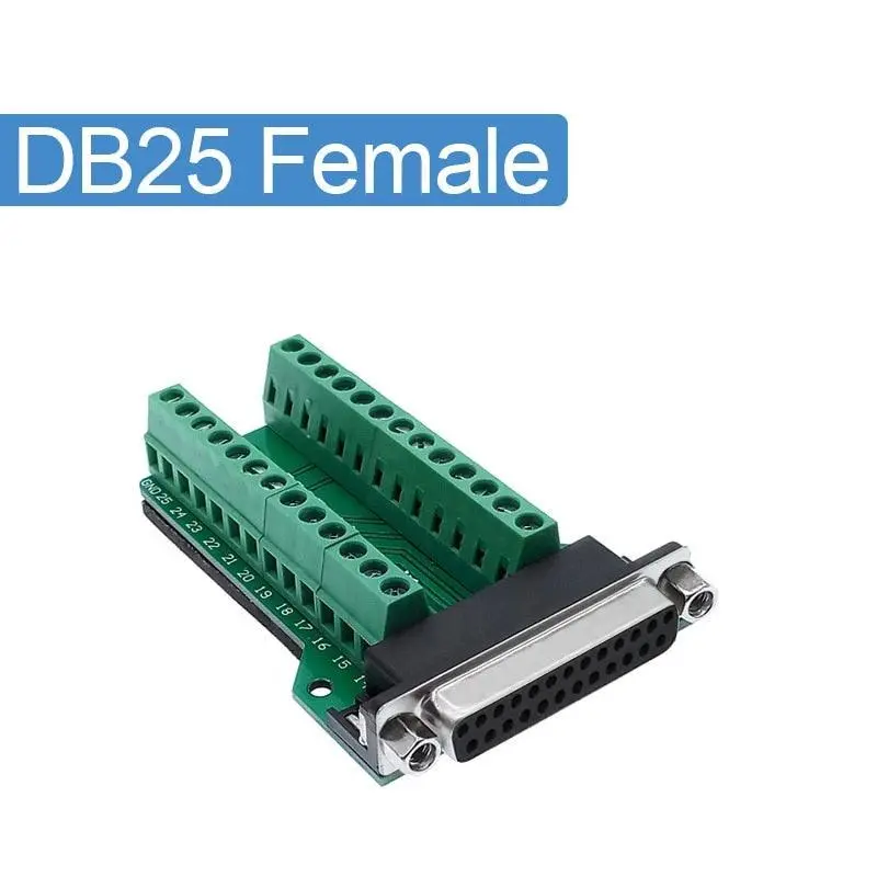 Db25 25Pin Adapter Rs232 Serial Signals Terminal Module Interface Converter To Terminal Db25 Connector Male Female D Sub 4