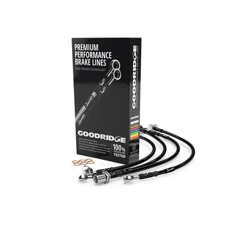 Goodridge 08-11 Toyota Land Cruiser Stainless Steel Brake Lines - Black 1