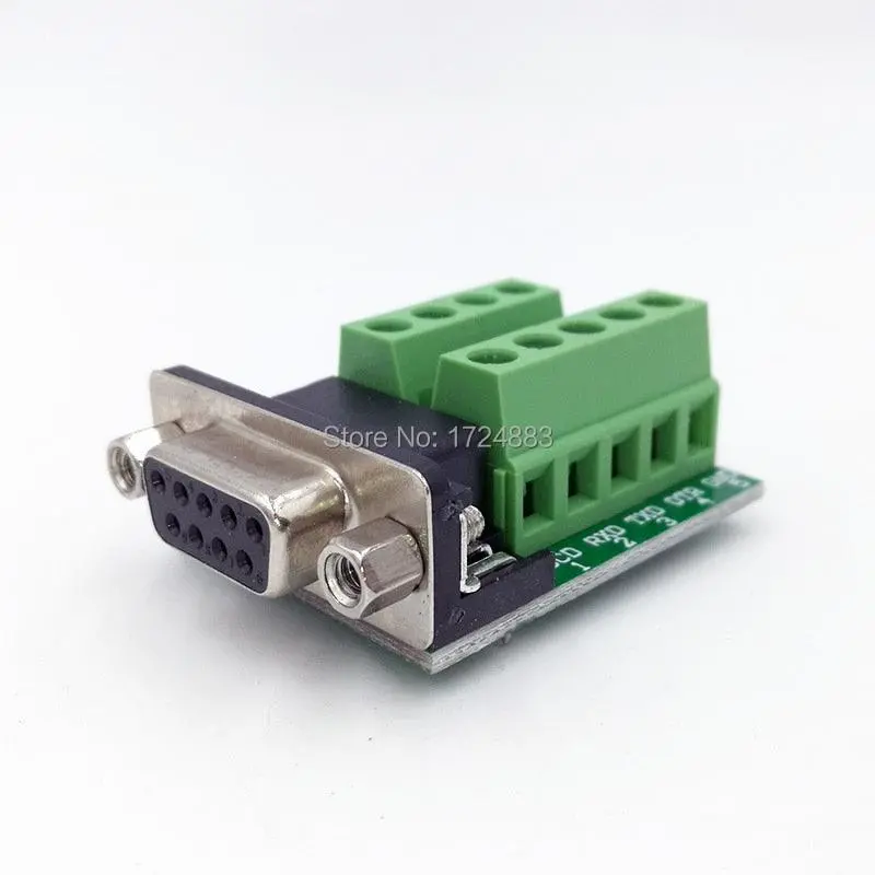 Db9 Adapter Rs232 Serial Signals Terminal Module Interface Converter To Terminal Db9 Connector Male Female D Sub 1