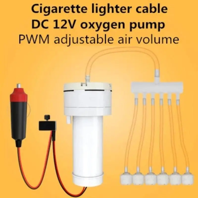 Dc 12V Oxygen Increasing Pump Car Cigarette Lighter Outdoor Power Pwm Volume Ac 220V To Dc12v Oxygen Generator Fish Air Pomp 3
