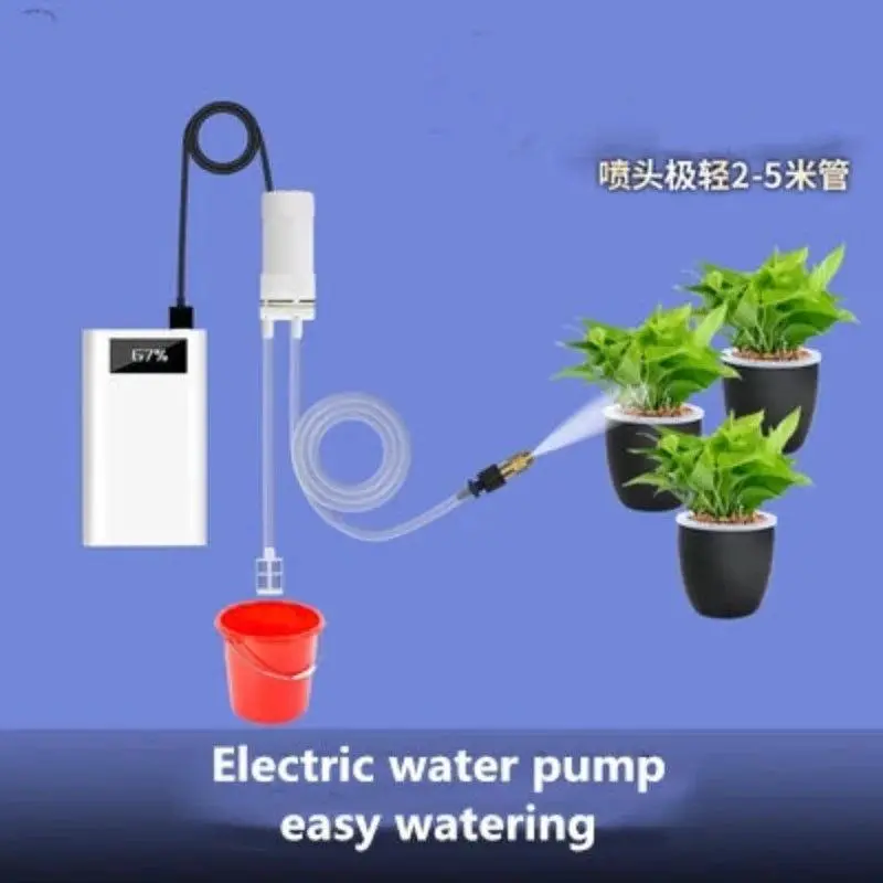 Dc 5V Electric Water Pump Usb Charging Treasure Watering Can Spray Gun Portable Multi-Functional Household Water Pomp  Adjust 1