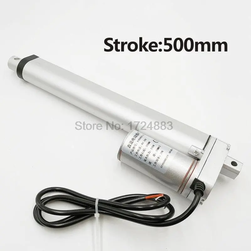 Dc Electric 12V 24V Linear Actuator Dc Gear Motor 500Mm Stroke Linear Motion Controller 100/500/750/900/1100/1300/1500N 1