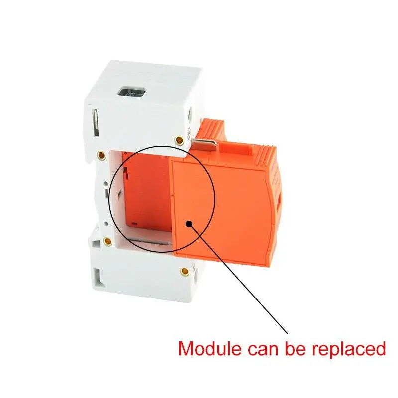 Dc Surge Protector Pv Spd 500V 800V 1000V System Used 20Ka 40Ka 60Ka Spd 2 Poles 3P With Pe Lightning Protect Wind Generator 4