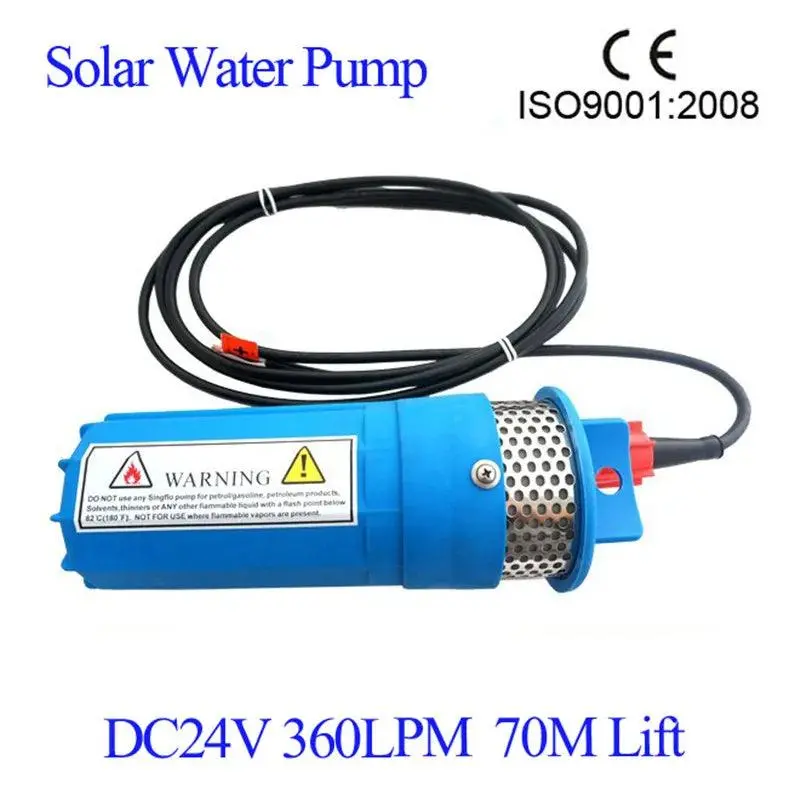 Dc24v 360Lph 70M Lift Small Submersible Solar Water Pump For Solar System 1