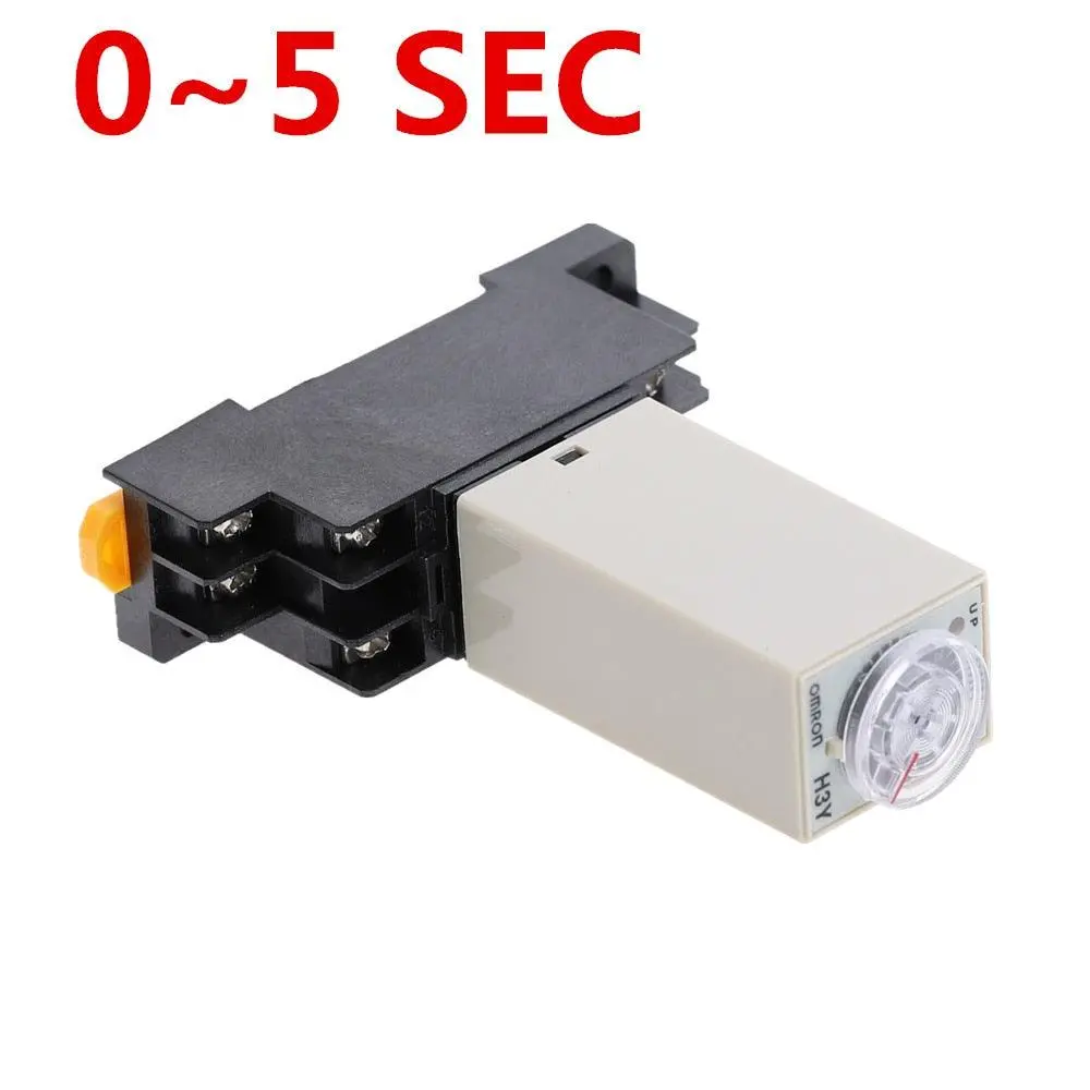 Delay Timer 0-5 Sec H3y-2 Time Relay With Pyf08a 8Pin Base 1