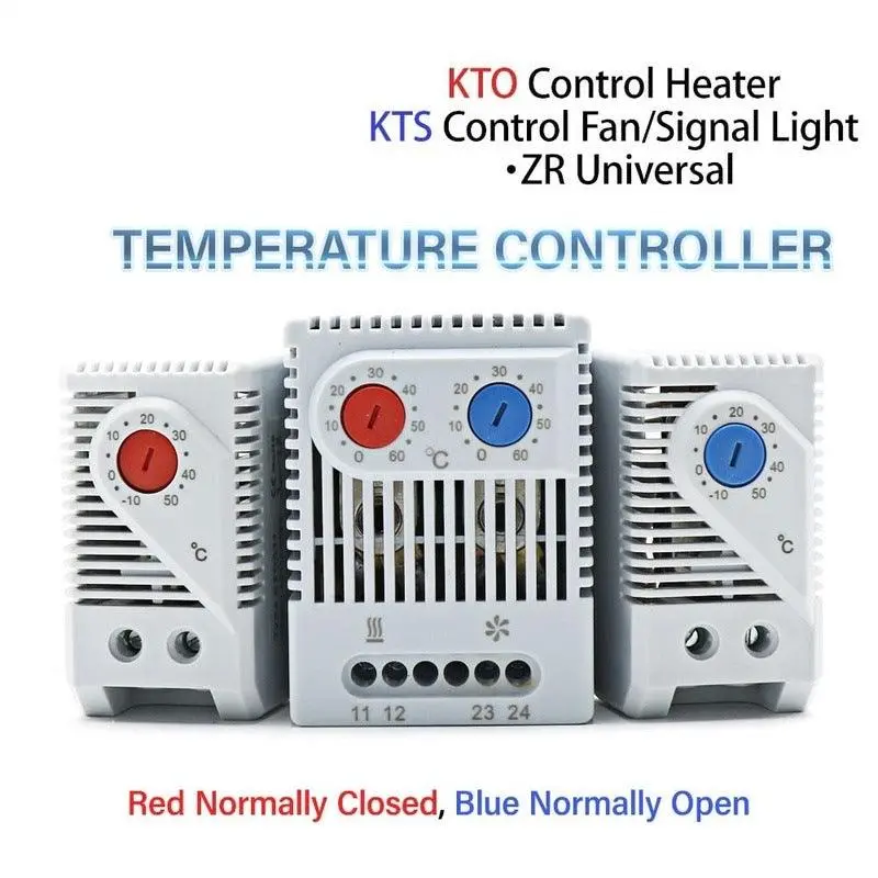 Din Rail Cabinet Temperature Controller Industrial Thermostat Kto011 Kts011 0 To 60 Degree Centigrade Mechanical Thermoregulator 1