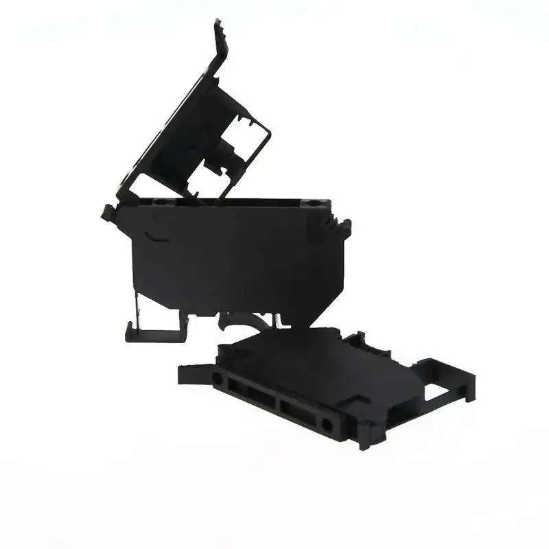 Din Rail Terminal Blocks 10Pcs Uk-5-Hesi Black Connector Screw Fuse Terminal Block Connector Screw Fuse Holder Conductor 1