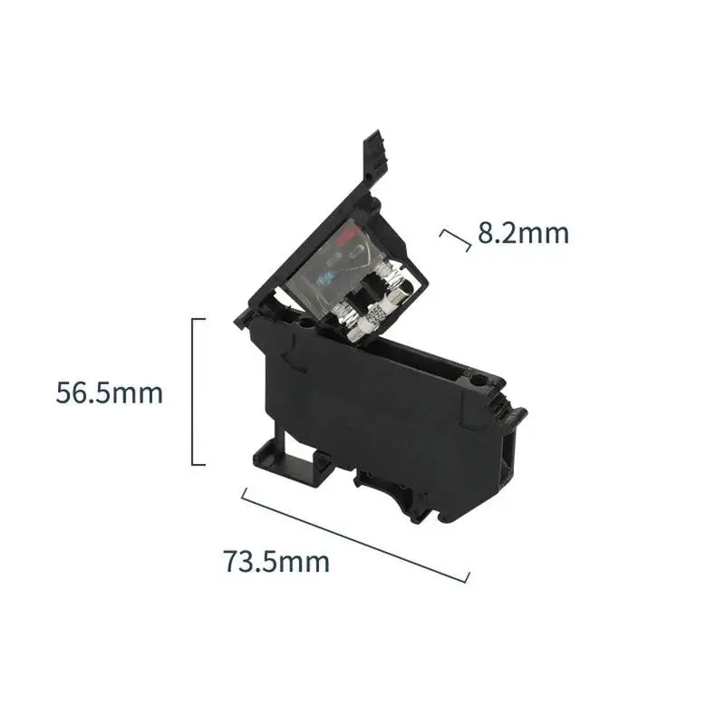 Din Rail Terminal Blocks 10Pcs Uk-5-Hesi Black Connector Screw Fuse Terminal Block Connector Screw Fuse Holder Conductor 5