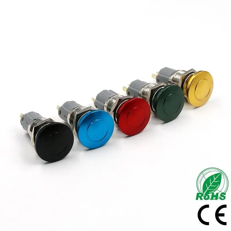 Diy 16Mm 19Mm Metal Waterproof Push Button Switch Emergency Stop Mushroom Head 1