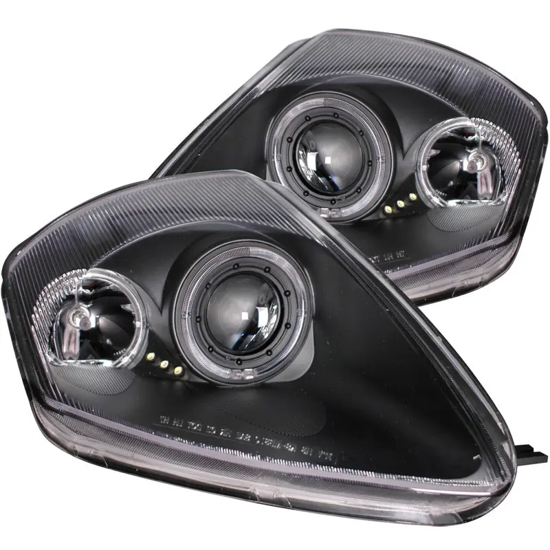 Anzo 2000-2005 Mitsubishi Eclipse Projector Headlights W/ Halo Black 2