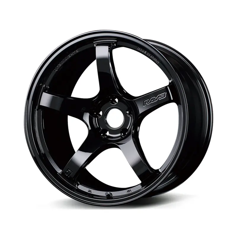 Gram Lights 57Cr 18X10.5 +22 5X114.3 Gloss Black Wheel 1