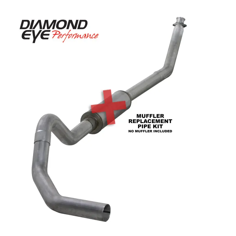 Diamond Eye Kit 4In Tb Hx40 Dwnp 221040 Sgl Al 94-02 Cummins 5 9L No Warranty On Fittment-Cstm Kit 1
