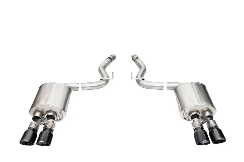Corsa 2024+ Ford Mustang V8 5.0L 3In Axle-Back Exhaust System W/ Twin 4In Black Pro-Series Tips 1