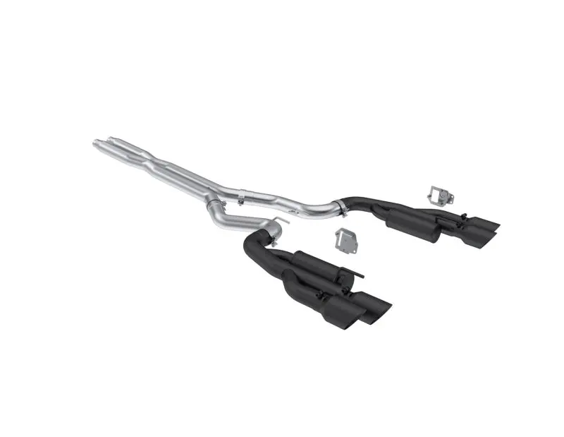 Mbrp 2024+ Ford Mustang 5.0L Blk Alum. Ss 3In Cat-Back Exhaust W/ Quad Blk Tips (Valve Delete) 1